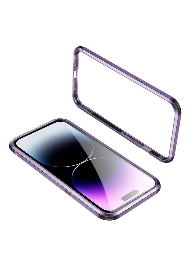 اس-توب جراب لهاتف iPhone 14 Pro Max بأربع زوايا وإطار معدني مقاوم للصدمات - Image 1