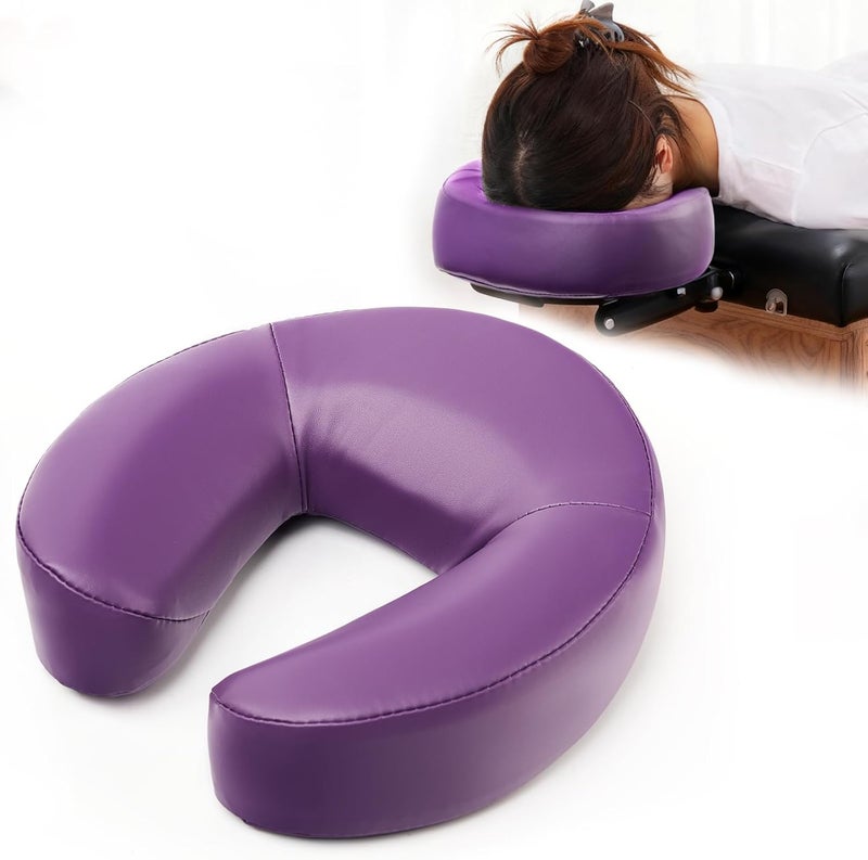 KONOVOLY Universal Headrest Face Cushion Face Pillow for Massage Table and Massage Chair, Professional Massage Table Universal Face Head Neck Rest Pad with Soft Memory Foam (Purple) - Image 1