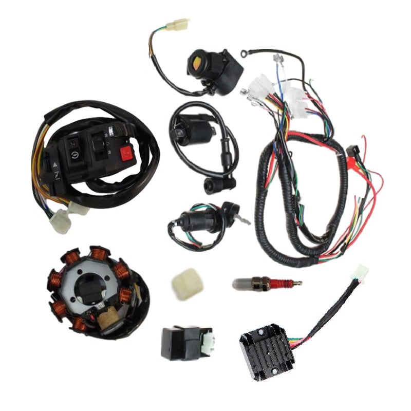 Electric Wiring Harness Wire Loom CDI Stator Kit Set for ATV Quad 150200250CC Beach Car Accessories Part Number 910144