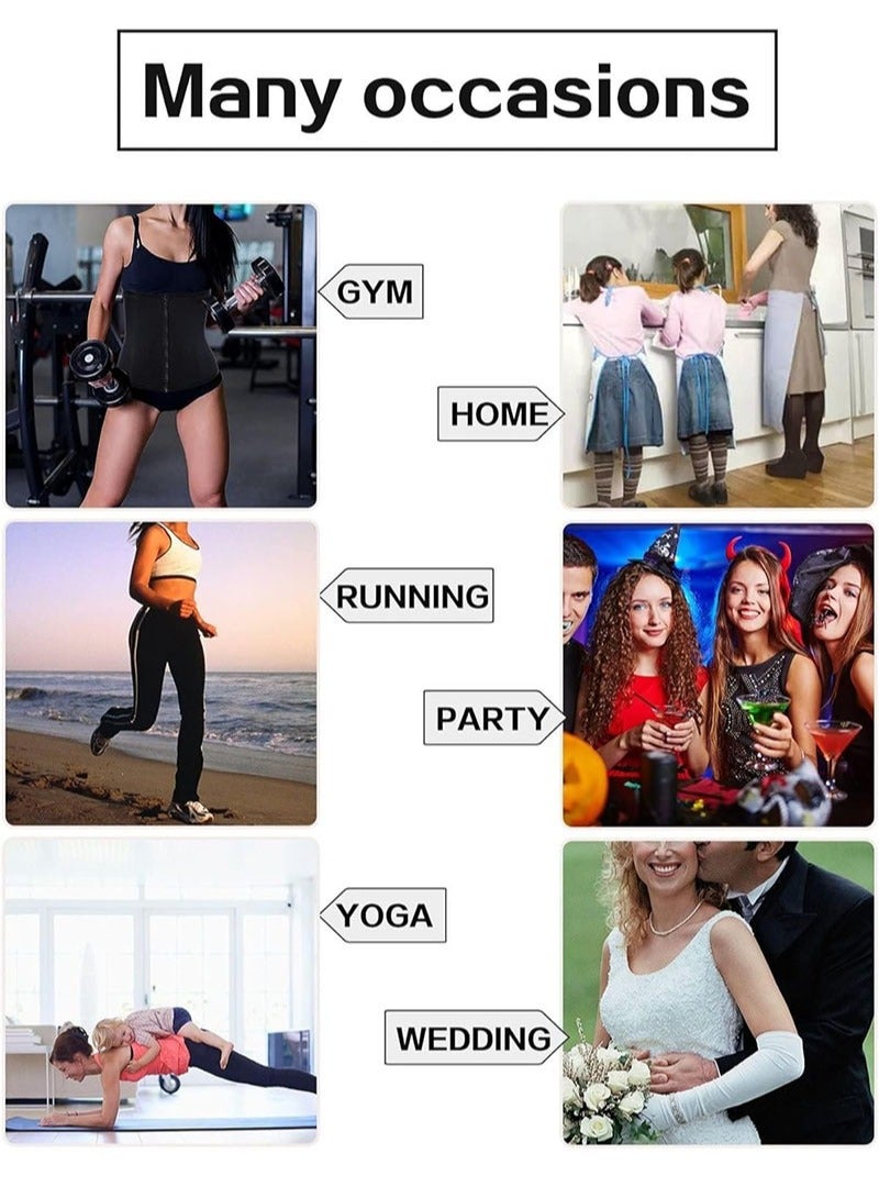 إيه جي دي مشد تنحيف الخصر المصنوع من مادة النيوبرين الساخن للنساء، حزام تشكيل الجسم ومشد بالحمالات (إغلاقين) - أسود - Image 5