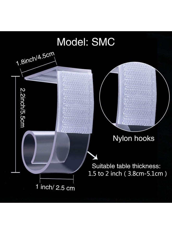 BOAO Boao 25 Pieces Table Skirting Clips SMC Model Plastic Tablecloth Clips for Table 1.5-2 Inch with Hook and Loop for Meeting Party Indoor Outdoor Events - Image 4