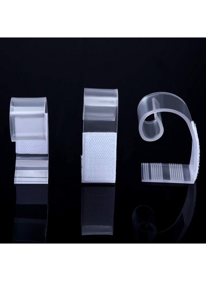 BOAO Boao 25 Pieces Table Skirting Clips SMC Model Plastic Tablecloth Clips for Table 1.5-2 Inch with Hook and Loop for Meeting Party Indoor Outdoor Events - Image 5
