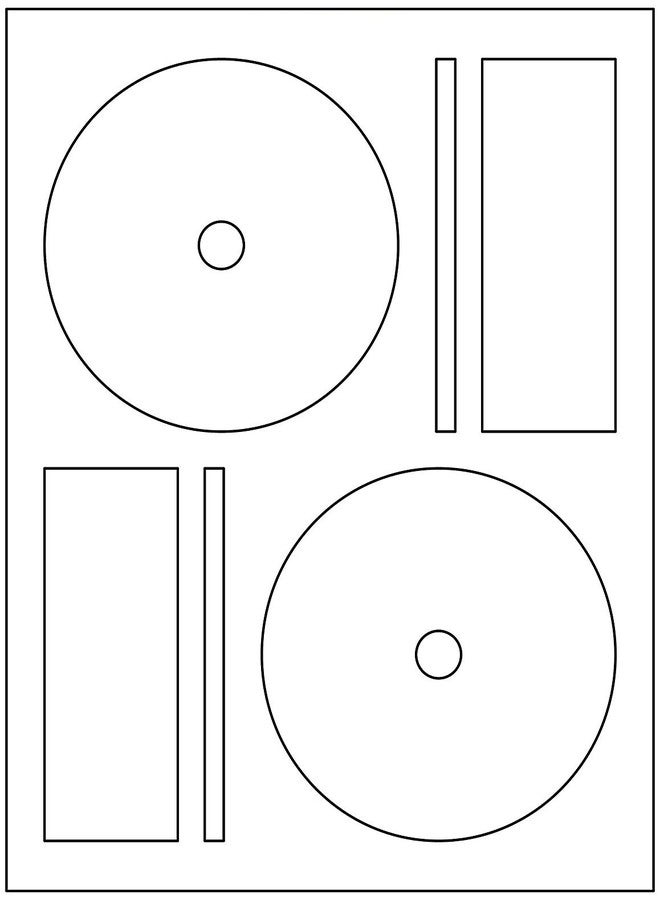 BESTeck 200 CD Labels, Small Center Style, Laser & Ink Jet Compatible