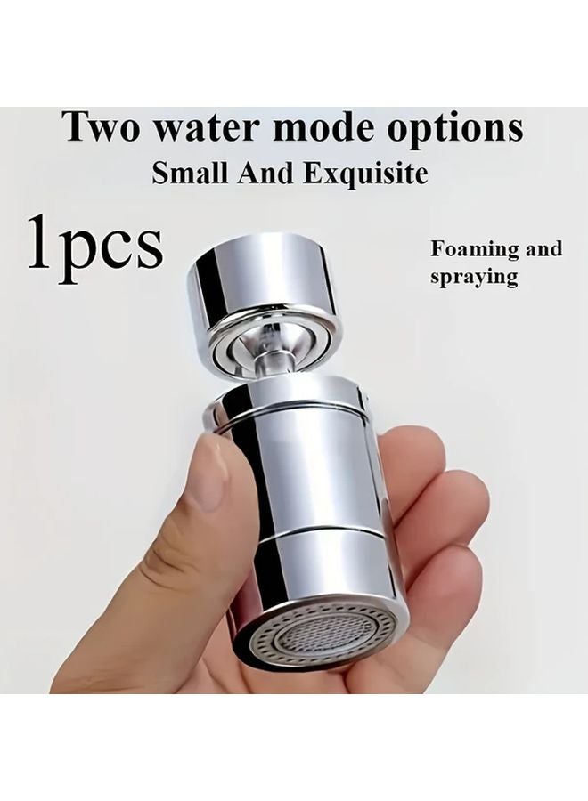 Silvery Faucet Extender 360 Splash Proof Quick Installation Durable for Kitchen Bathroom Sink - Image 2