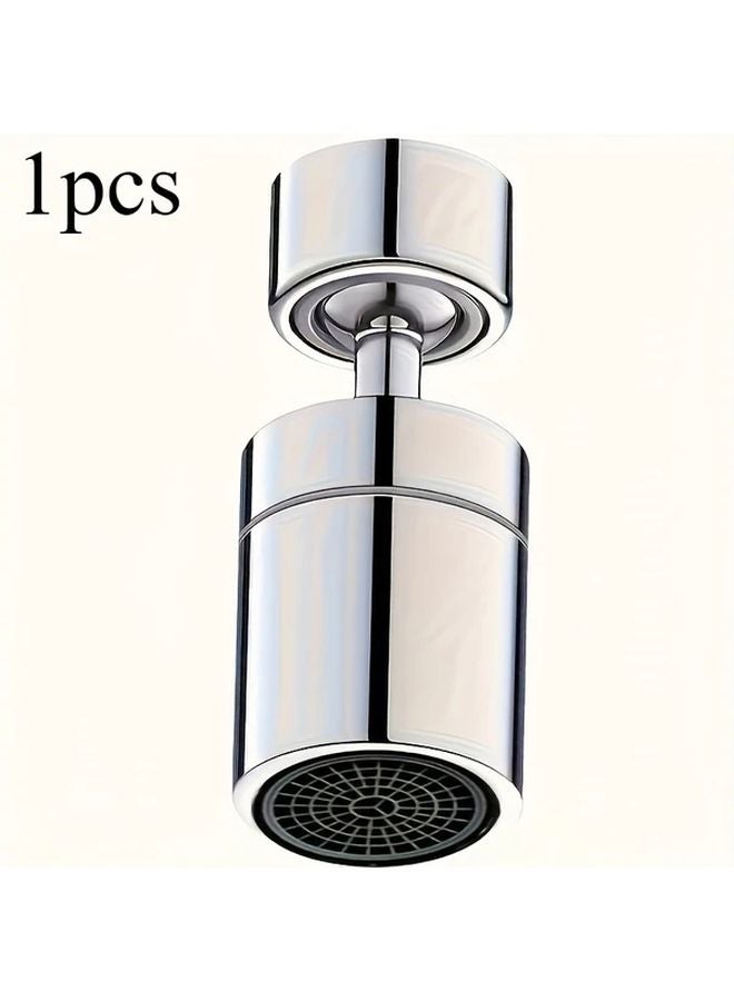 Silvery Faucet Extender 360 Splash Proof Quick Installation Durable for Kitchen Bathroom Sink - Image 1