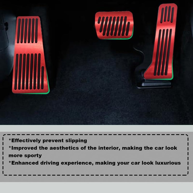 Rxmgf Red Brake Foot Rest and Gas Accelerator Pedal Covers for Mazda CX-3, CX-5, CX-9, Mazda 2, 3, 6 - Image 4