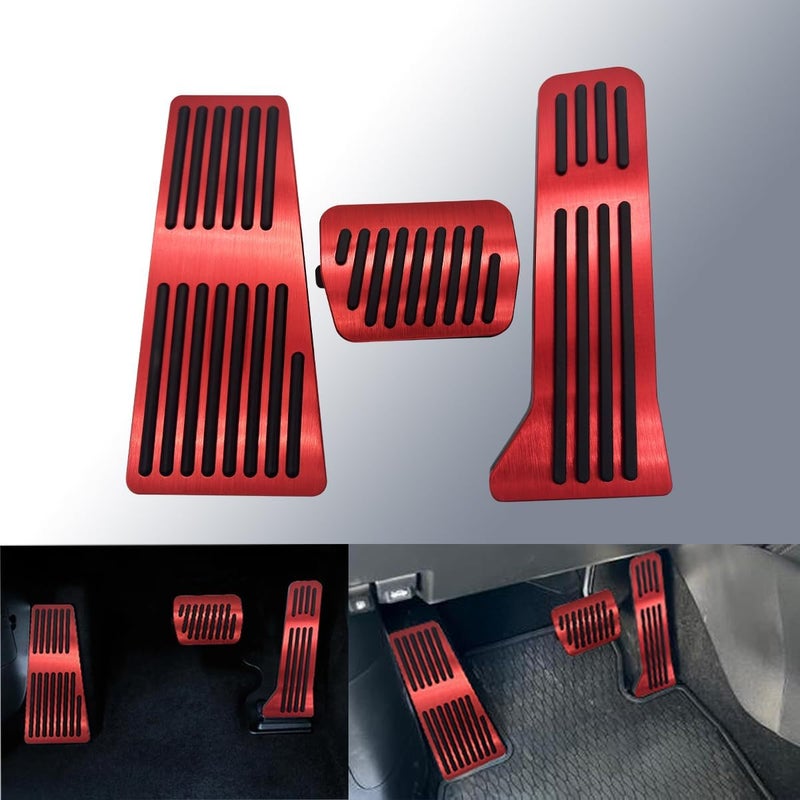 Rxmgf Red Brake Foot Rest and Gas Accelerator Pedal Covers for Mazda CX-3, CX-5, CX-9, Mazda 2, 3, 6 - Image 2