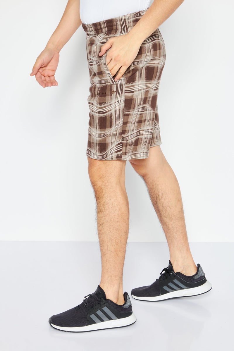 adidas Originals Men  Regular Fit Training Shorts, Brown Combo  - Image 3