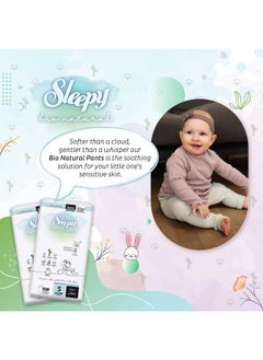 Sleepy Bio Natural Pants Size 5, 120 Count, 3 X 40 Pieces, Organic Comfort Superior Absorbency, Eco-Friendly Hypoallergenic  - Image 2
