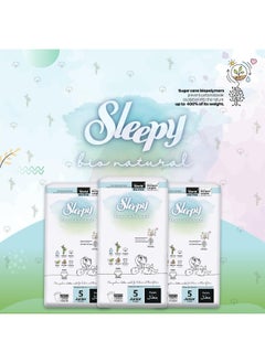 Sleepy Bio Natural Pants Size 5, 120 Count, 3 X 40 Pieces, Organic Comfort Superior Absorbency, Eco-Friendly Hypoallergenic  - Image 3
