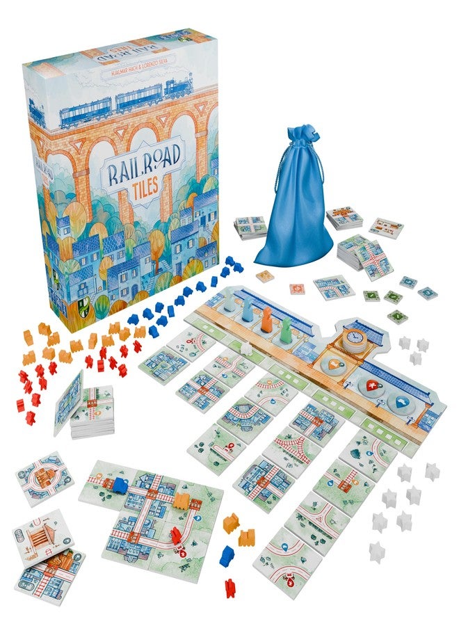 Horrible Guild Railroad Tiles Board Game - Network-Building Tile-Laying Game, Family Fun Strategy for Kids & Adults, Ages 8+, 1-4 Players, 30-45 Minute Playtime - Image 2