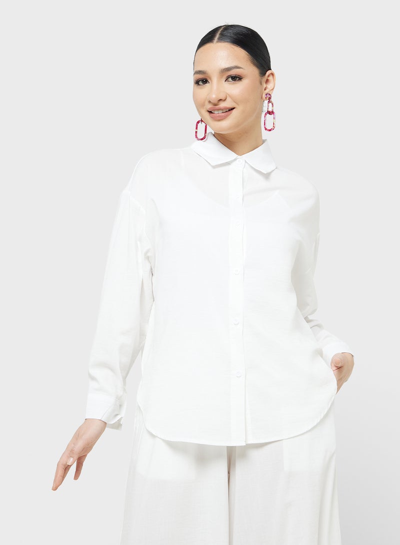 خزانة طقم قميص بأزرار وبنطلون واسع - Image 3