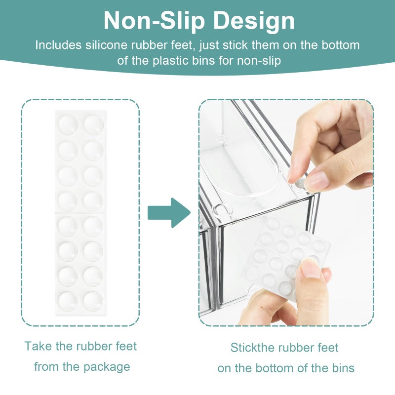 LANLISA 6 Tea Bag Organizer and Storage, Acrylic Tea Bag Holder Organizer, Plastic Tea Drawer Container for Cabinet - Image 4