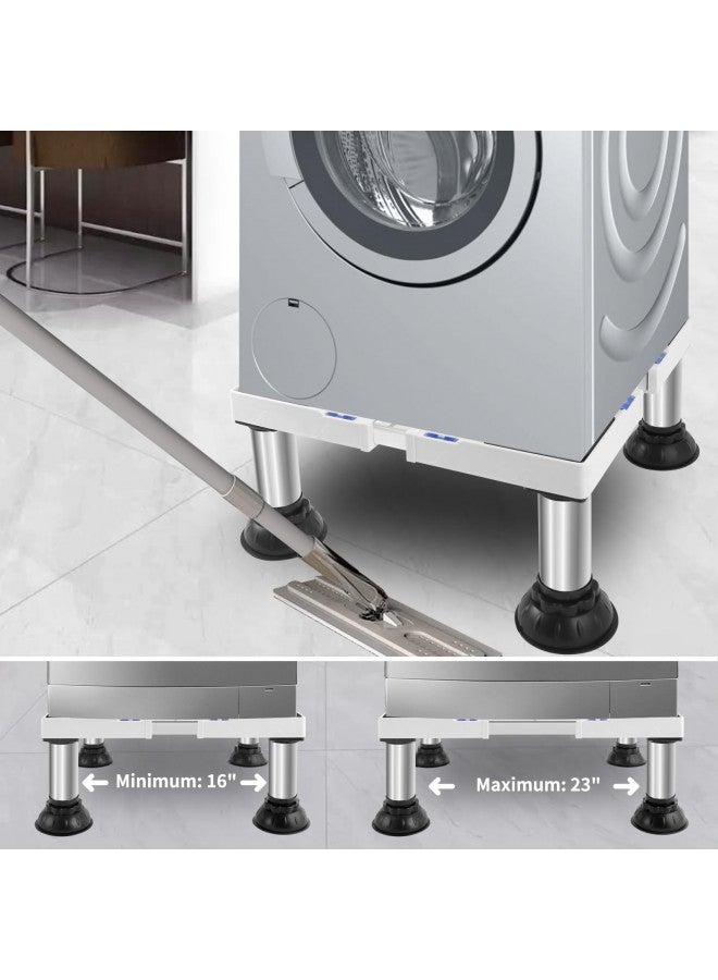Nefish Nefish Mini Fridge Stand with 4 Strong Feet Height 7"-8.4" Adjustable Washer and Dryer Stand Heavy Duty Laundry Pedestal Washing Machine Stand Base Universal Platform for Home Appliance  - Image 1
