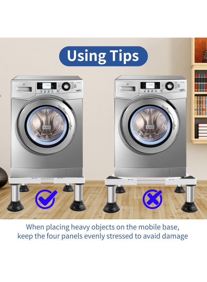 Nefish Nefish Mini Fridge Stand with 4 Strong Feet Height 7"-8.4" Adjustable Washer and Dryer Stand Heavy Duty Laundry Pedestal Washing Machine Stand Base Universal Platform for Home Appliance  - Image 3