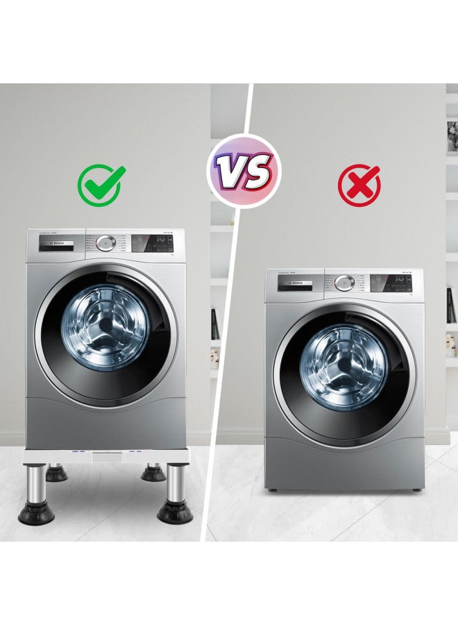 Nefish Nefish Mini Fridge Stand with 4 Strong Feet Height 7"-8.4" Adjustable Washer and Dryer Stand Heavy Duty Laundry Pedestal Washing Machine Stand Base Universal Platform for Home Appliance  - Image 4