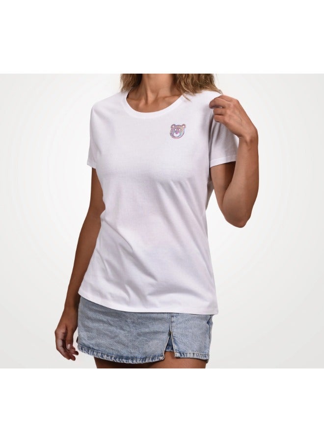 Primina Women's printed T-Shirt -Bear, round neck, 100% cotton, regular fit - Image 4