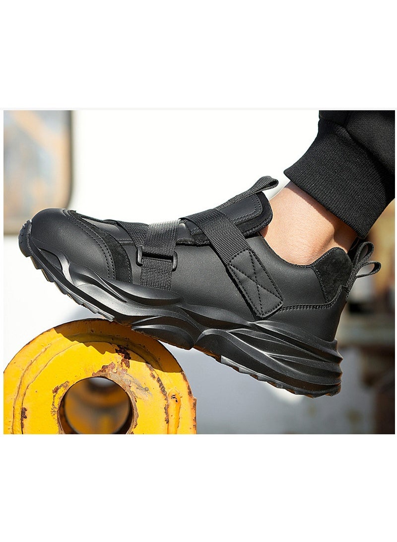 NIBEMINENT Men Safety Shoes Steel Toe Anti-smash Work Shoes Security Men Sport Shoes Lightweight - Image 2