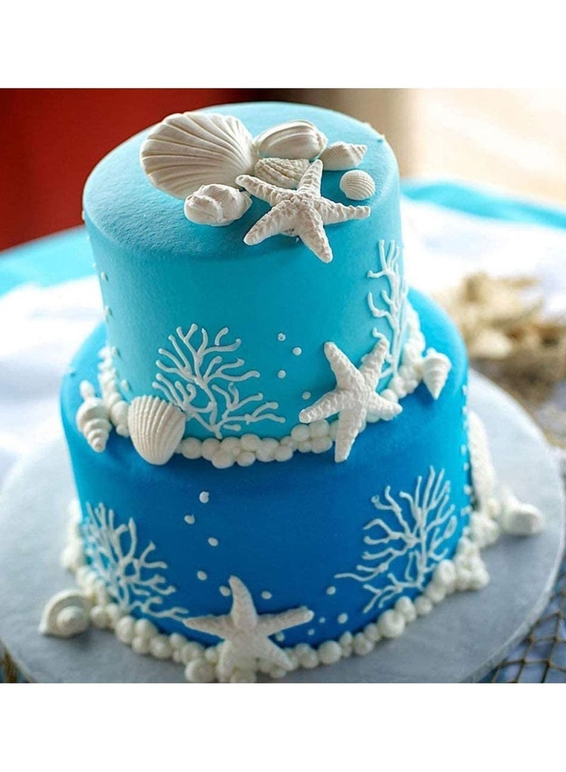 Y&D 6 Pcs Marine Theme Fondant Silicone Mold Seashell Sea Life Chocolate/Fondant/Candy Baking For Cake Decor DIY Handmade Tools for Mermaid Decoration  - Image 3