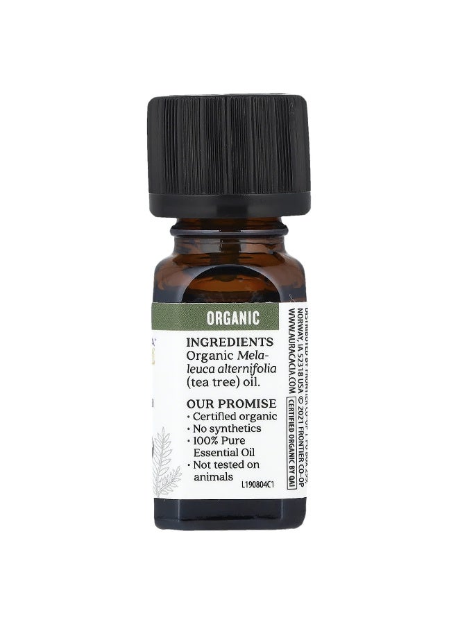 Aura Cacia, Pure Essential Oil, Organic Tea Tree, 0.25 fl oz (7.4 ml) - Image 2