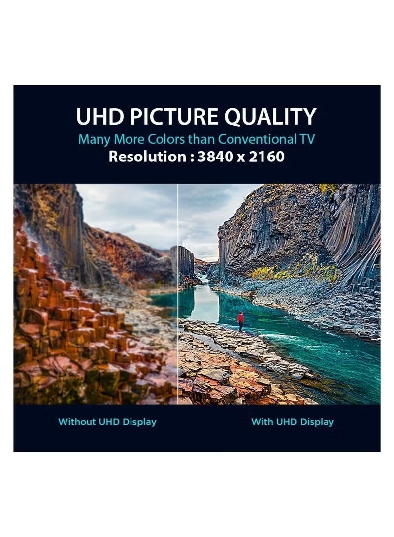 H2O 75-Inch 4K Ultra HD Smart LED TV – WebOS Platform with Magic Remote & AI Voice Control, Dolby Audio, Wi-Fi & Screen Mirroring, Sleek Frameless Bezel-Less Design – Model H2LED4K75WOX - Image 4