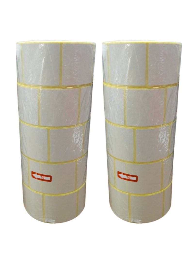 Terabyte 5 Rolls - 38mm x 40mm Barcode Label Sticker Direct Thermal 1000 Labels Per Roll for Zebra GC420d GC420t GK420d GK420t GX420d GX420t GX430t For Grocery, Supermarkets, Retail Store, Pharmacy. - Image 2