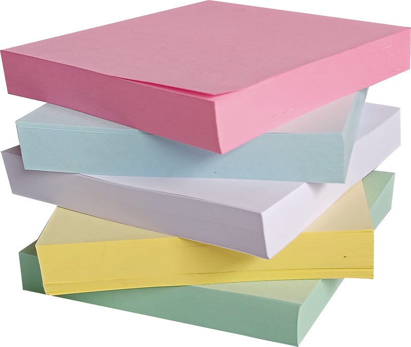 IMPRINT Memo Pad Paper Cube 625 Pages Loose Sheets 75 GSM Paper Mix Colour With Iron Mesh Stand - Image 3