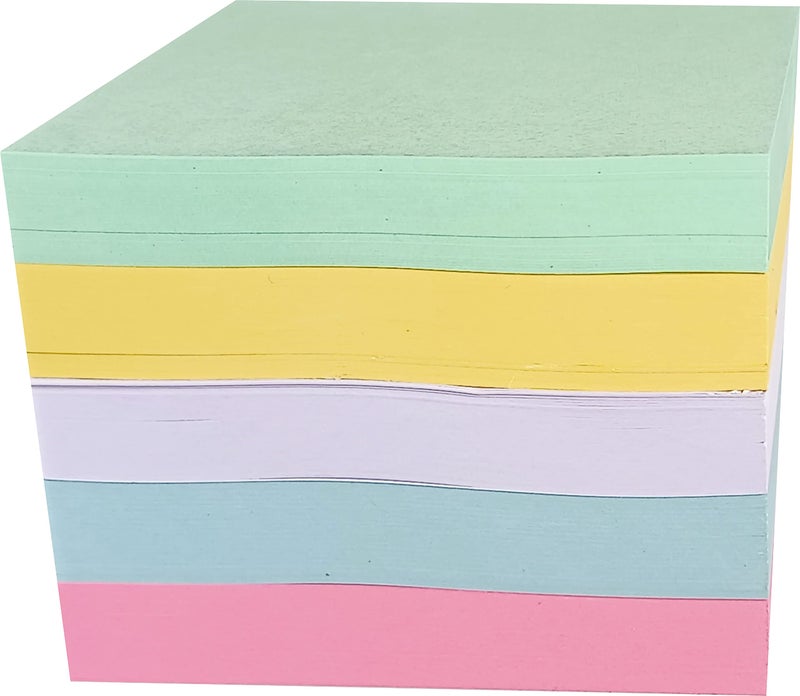 IMPRINT Memo Pad Paper Cube 625 Pages Loose Sheets 75 GSM Paper Mix Colour With Iron Mesh Stand - Image 4