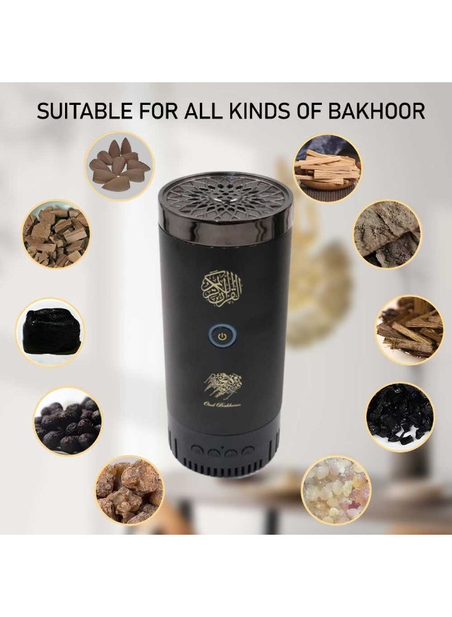 عود بخوان مبخرة عود مع القرآن الكريم كاملاً، مكبر صوت، جهاز تحكم عن بعد، بخور قابل لإعادة الشحن - Image 5
