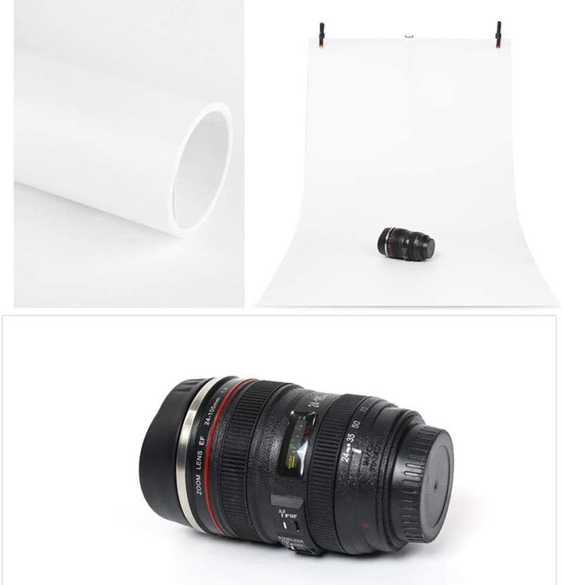 PADOM Care processed raw material (120x200cm) Photography Backdrop Matte PVC Background Paper for Photo Video Photography Studio (WHITE) Simple upgraded construction - Image 2