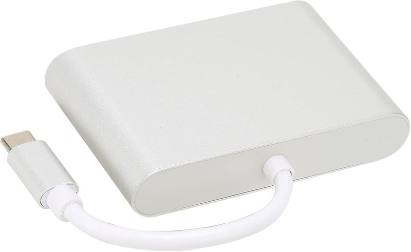 aqxreight: محول من نوع Type C إلى VGA/USB3.0 مزود بوظيفة PD (Power Delivery)، مناسب لاستخدامات لوحات المفاتيح والأقراص الصلبة (U Disks). يوفر أمانًا أثناء الاستخدام. - نوع المنتج: محول من نوع Type C إلى VGA/USB3.0. - المادة المستخدمة: … - نوع الواجهة: Type C للاتصال بالجهاز، بالإضافة إلى واجهات PD وUSB3.0. - اللون: فضي. - معلمات الجهد الكهربائي: … - طريقة الاستخدام: تثبيت المحول بشكل تلقائي (Plug and Play). - قائمة المكونات: محول واحد. - Image 4