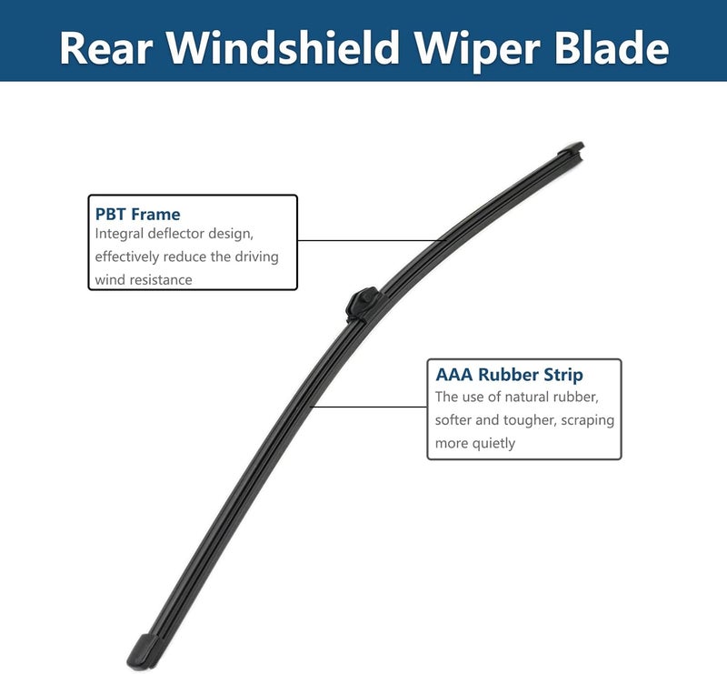 DUILEO Rear Windshield Wipers Blade Arm Set for Audi Q3 (2015-2018) - Image 4