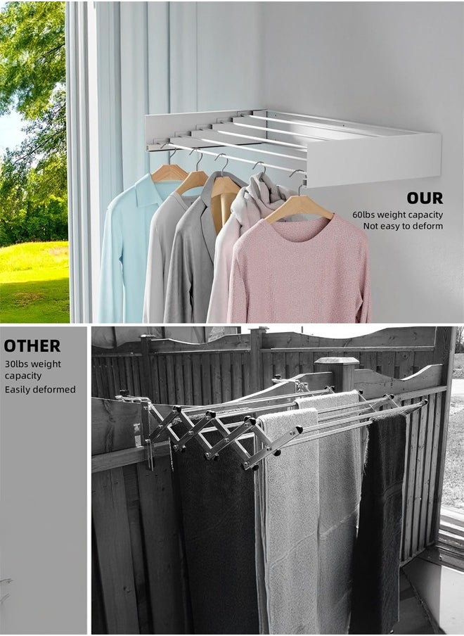Cady One Stadium 5 Post Wall Mounted Folding Clothes Drying Rack  - Image 4