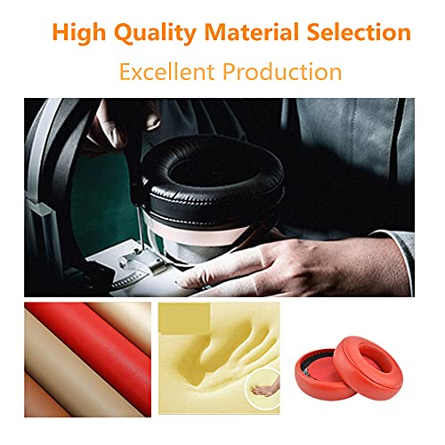 Learsoon Replacement Earpads Memoery Foam Ear Cushion Covers Compatible with Monster Beats by Dr.Dre PRO/Detox Headphones (Red) - Image 5