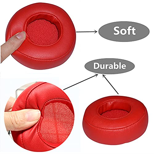 Learsoon Replacement Earpads Memoery Foam Ear Cushion Covers Compatible with Monster Beats by Dr.Dre PRO/Detox Headphones (Red) - Image 4