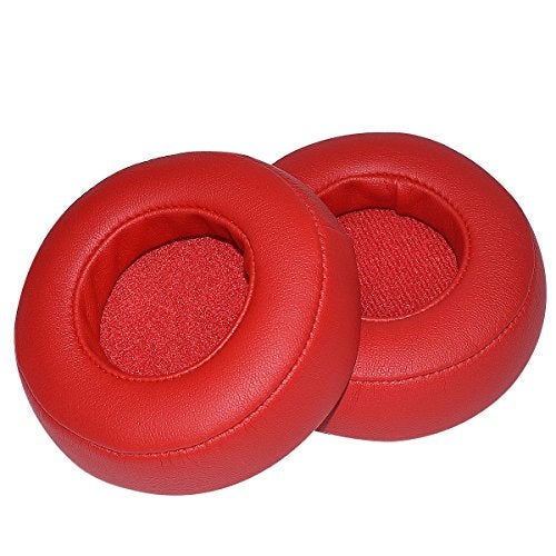Learsoon Replacement Earpads Memoery Foam Ear Cushion Covers Compatible with Monster Beats by Dr.Dre PRO/Detox Headphones (Red) - Image 1