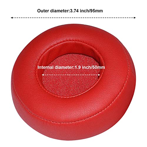 Learsoon Replacement Earpads Memoery Foam Ear Cushion Covers Compatible with Monster Beats by Dr.Dre PRO/Detox Headphones (Red) - Image 3