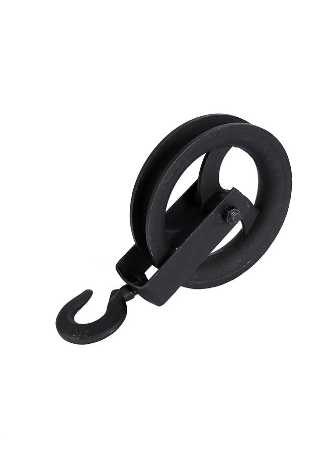 LAWAZIM - Hand Wheel Rope Pulley -100mm- Rust-Resistant Heavy-Duty Manual Pulley with Smooth Operation and High Load Capacity - Ideal for Construction, Workshop, Garage, and Warehouse Applications - Image 1
