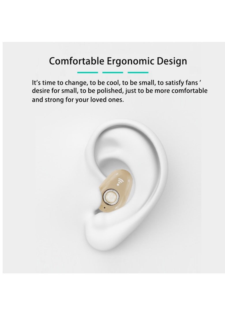 AROAQ - Single Wireless Earphone, Noise Cancelling Mini Bluetooth Headset, Ergonomic Design TWS Earbud With Microphone, High Quality Stereo Sound Earbud For Music, (Single Piece, White) - Image 1