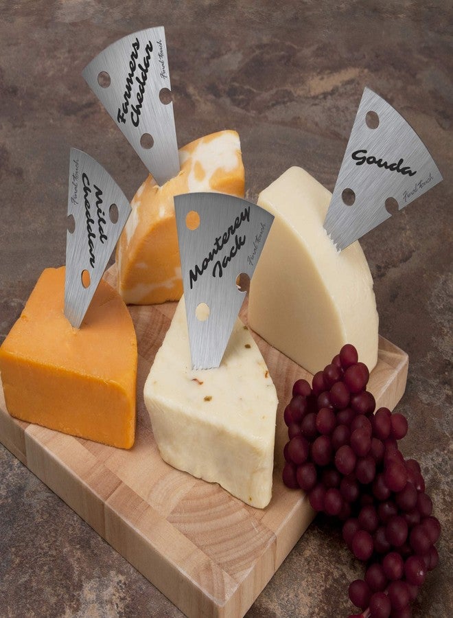 Final Touch Cheese Marker Set - Stainless Steel Markers for Easy Cheese Identification - Includes Non-Permanent Marker - Professional Presentation for Cheese Boards (FTA7080) - Image 5