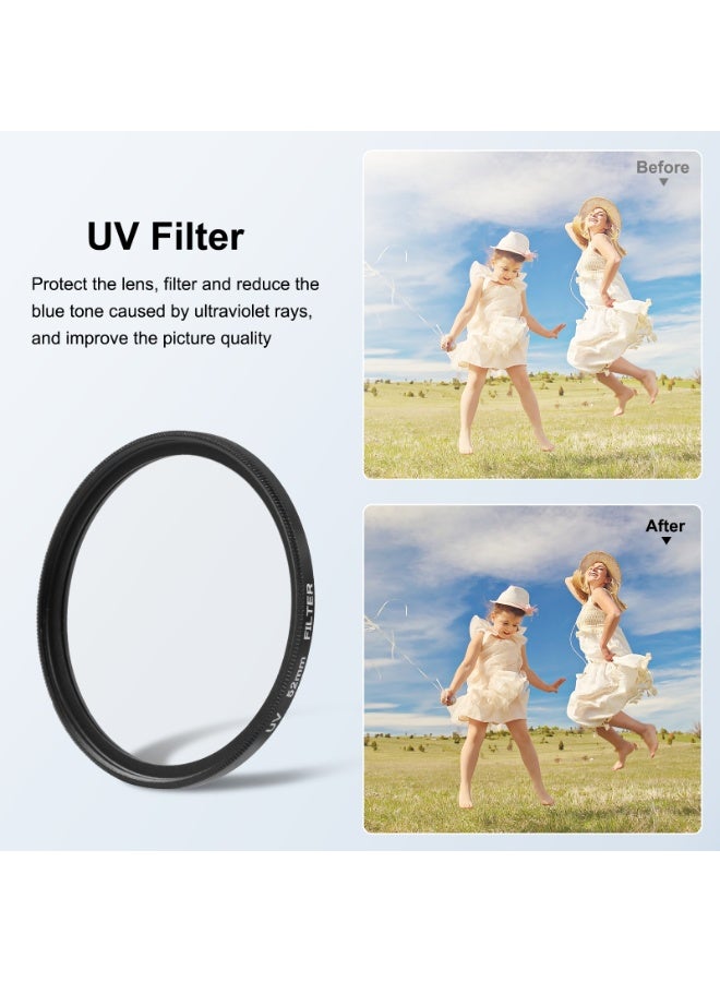 بولوز حلقة محول عدسة مع غطاء عدسة مقاس 52 مم UV من PULUZ لكاميرا Insta360 Ace Pro (أسود) - Image 5