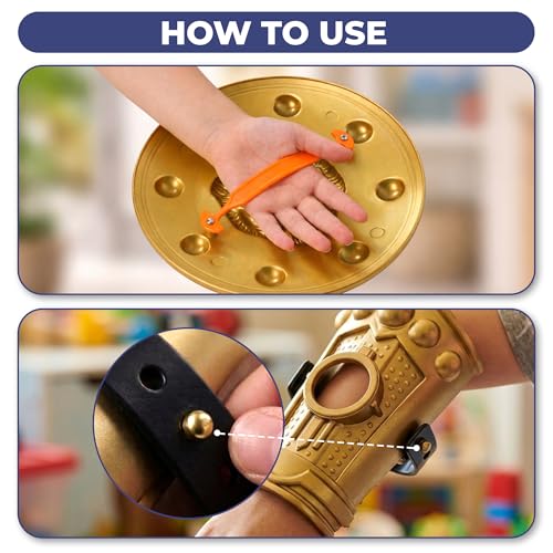 Ratna's Mighty Sword (Size 55 cm) Set with Arm Guards, Shield, Waist Belt, Sword Cover, Plastic Pretend Play Toy for Kids - Image 3