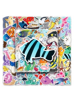 Generic 100 Pcs Ocean Animal Stickers Waterproof Vinyl Sea Life Sticker Pack for Laptop Phone Bike Car Cool and Trendy Decal for Kids Teens Girls Adults  - Image 1