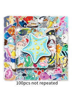 Generic 100 Pcs Ocean Animal Stickers Waterproof Vinyl Sea Life Sticker Pack for Laptop Phone Bike Car Cool and Trendy Decal for Kids Teens Girls Adults  - Image 5