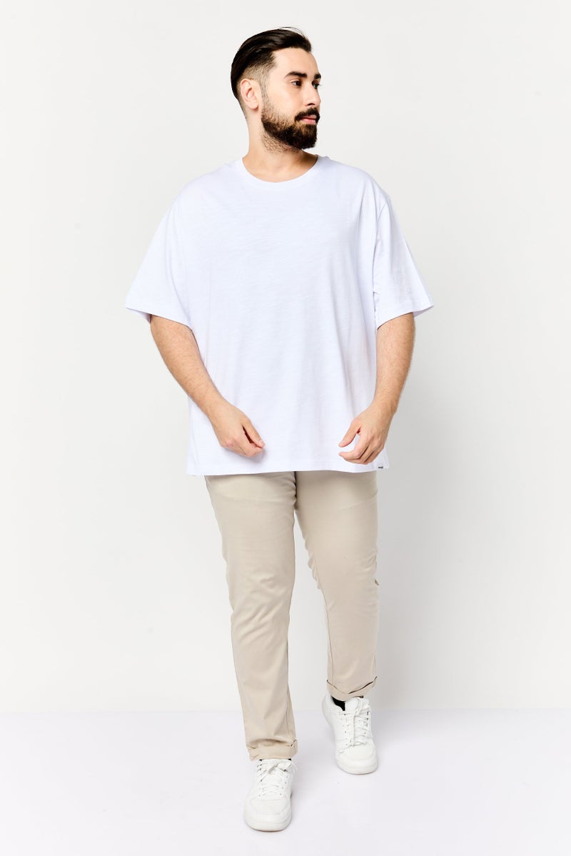 Wrangler Men Crew Neck Short Sleeve Plain T-shirt, White - Image 2