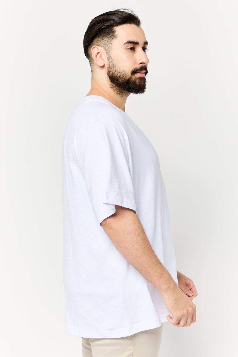 Wrangler Men Crew Neck Short Sleeve Plain T-shirt, White - Image 4