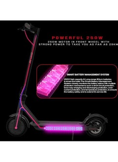 Flash Foldable Pro Electric Scooter,Solid Tire, Watrerproof Digital Display With large wheel disc brake- EM-1603-B; L=108 cm x W=43.3 cm x H= 112 cm  - Image 4