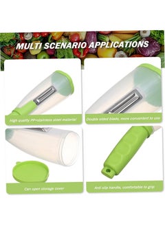 Generic Peeler with Container, Safe Multi Fruit Peeler, Stainless Steel Vegetable Peeler with Non Slip Handle, Hanging Fruit Cutter for Living Room, Bedroom, Office  - Image 5
