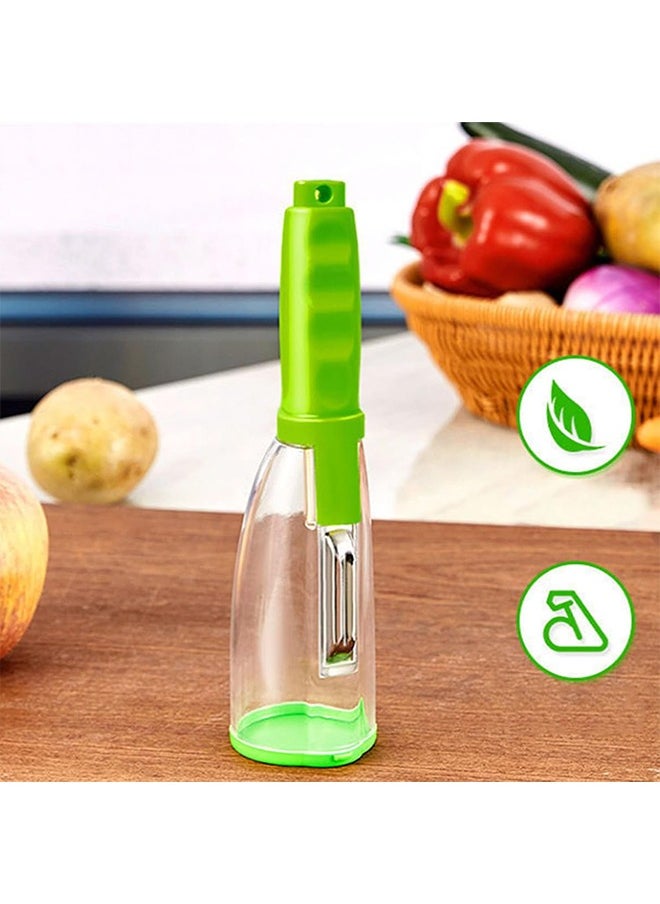 Generic - Peeler with Container, Safe Multi Fruit Peeler, Stainless Steel Vegetable Peeler with Non Slip Handle, Hanging Fruit Cutter for Living Room, Bedroom, Office - Image 1