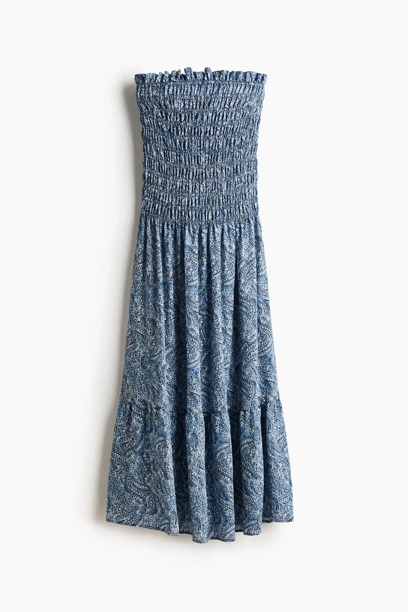 H&M  Smocked bandeau dress for Women | Best Price UAE